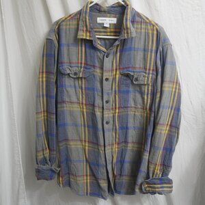OLD NAVY LONG SLEEVE MULTICOLOR COZY LIGHTWEIGHT FLANNEL SHIRT SIZE MENS US XXL